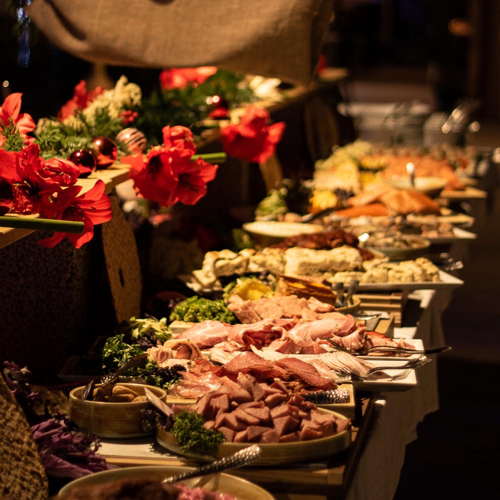 Julbord upplagd mat